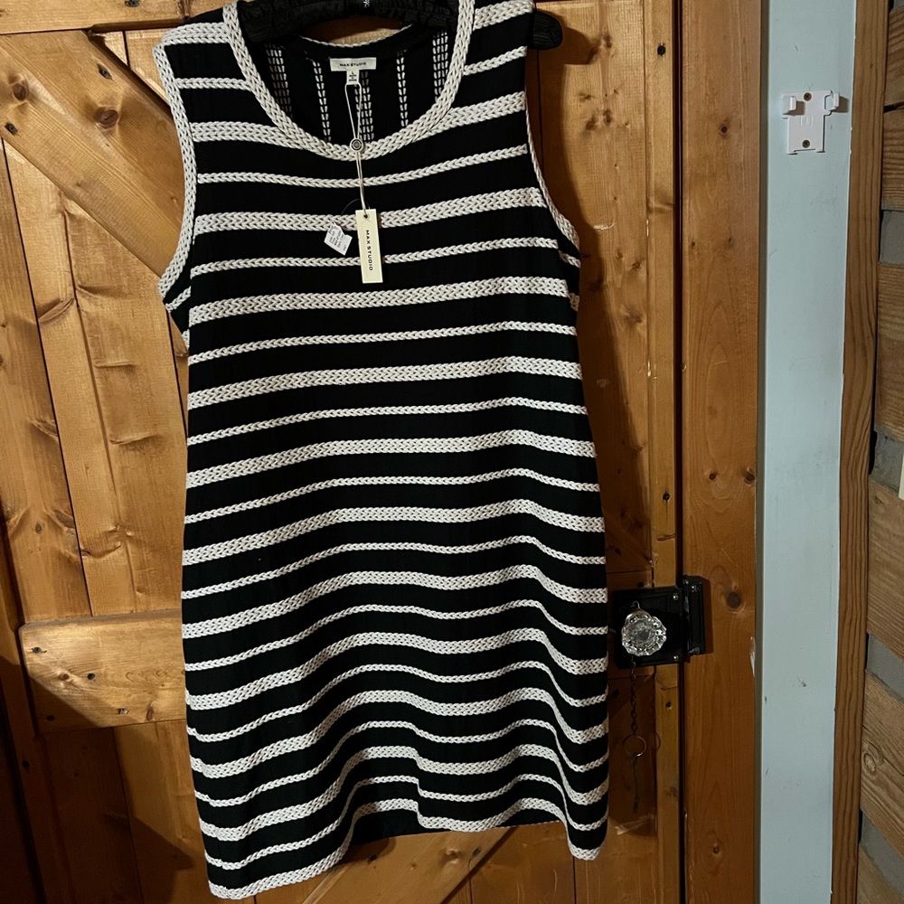 Women’s striped Navy and white long dress